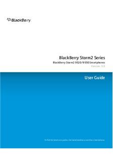 Blackberry Storm 2 9550 manual. Smartphone Instructions.
